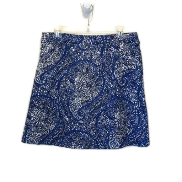 Isaac Mizrahi Live Always Isaac Size M Pull On Waist Bandana Paisley Skort - Picture 13 of 13